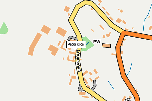 PE28 0RE map - OS OpenMap – Local (Ordnance Survey)