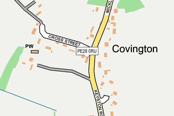 PE28 0RU map - OS OpenMap – Local (Ordnance Survey)