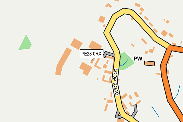 PE28 0RX map - OS OpenMap – Local (Ordnance Survey)