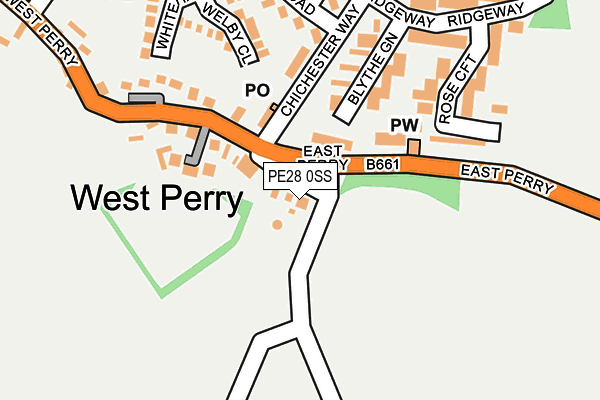 PE28 0SS map - OS OpenMap – Local (Ordnance Survey)