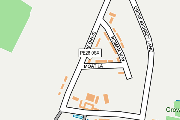 PE28 0SX map - OS OpenMap – Local (Ordnance Survey)