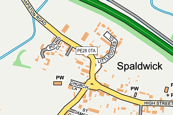 PE28 0TA map - OS OpenMap – Local (Ordnance Survey)