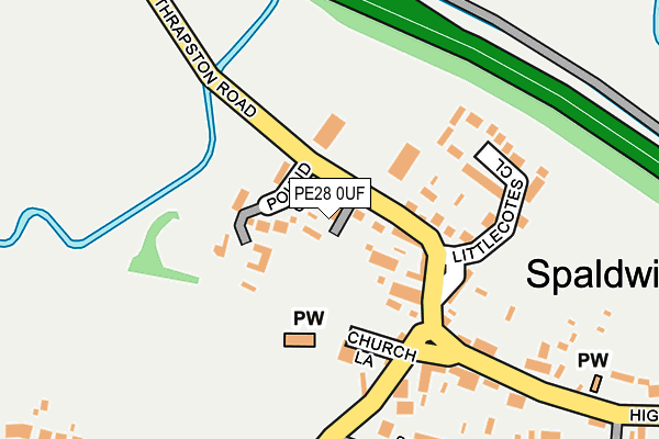 PE28 0UF map - OS OpenMap – Local (Ordnance Survey)