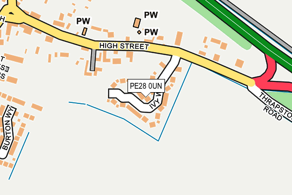 PE28 0UN map - OS OpenMap – Local (Ordnance Survey)