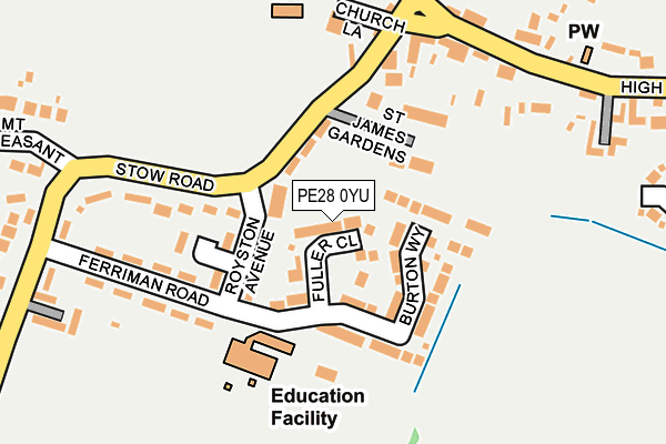 PE28 0YU map - OS OpenMap – Local (Ordnance Survey)