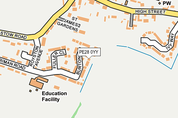 PE28 0YY map - OS OpenMap – Local (Ordnance Survey)