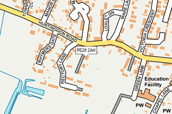 PE28 2AH map - OS OpenMap – Local (Ordnance Survey)