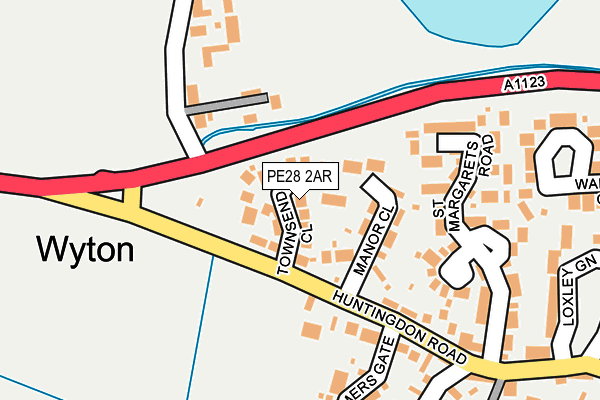 PE28 2AR map - OS OpenMap – Local (Ordnance Survey)
