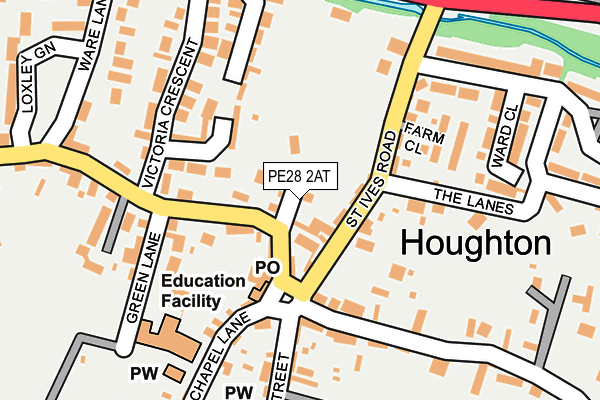 PE28 2AT map - OS OpenMap – Local (Ordnance Survey)