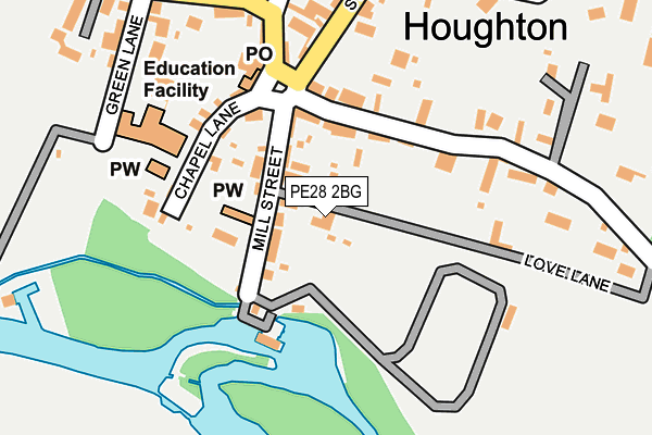 PE28 2BG map - OS OpenMap – Local (Ordnance Survey)