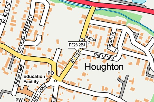 PE28 2BJ map - OS OpenMap – Local (Ordnance Survey)