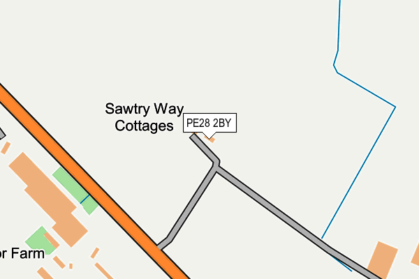 PE28 2BY map - OS OpenMap – Local (Ordnance Survey)