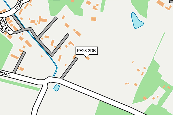 PE28 2DB map - OS OpenMap – Local (Ordnance Survey)