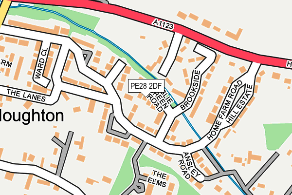 PE28 2DF map - OS OpenMap – Local (Ordnance Survey)