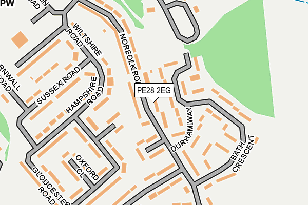 PE28 2EG map - OS OpenMap – Local (Ordnance Survey)