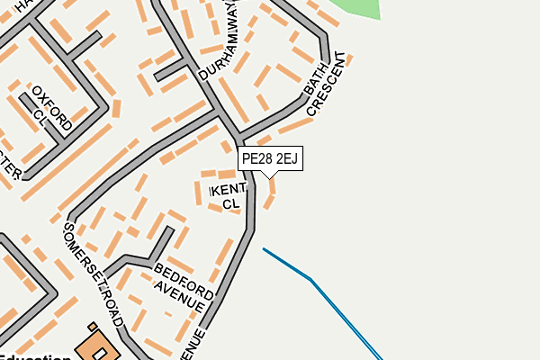 PE28 2EJ map - OS OpenMap – Local (Ordnance Survey)