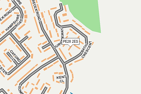 PE28 2ES map - OS OpenMap – Local (Ordnance Survey)