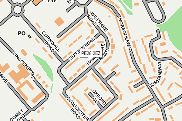 PE28 2EZ map - OS OpenMap – Local (Ordnance Survey)