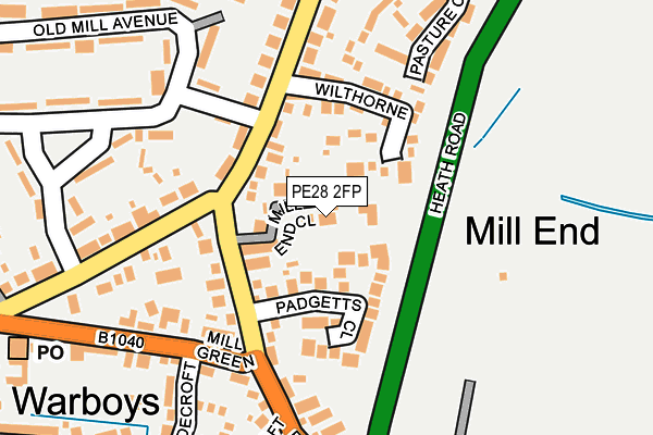 PE28 2FP map - OS OpenMap – Local (Ordnance Survey)