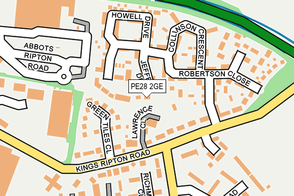 PE28 2GE map - OS OpenMap – Local (Ordnance Survey)