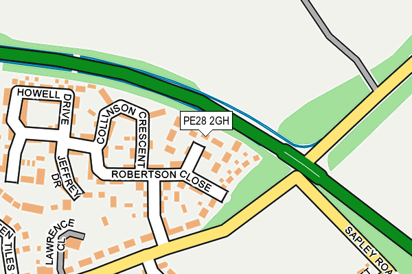 PE28 2GH map - OS OpenMap – Local (Ordnance Survey)