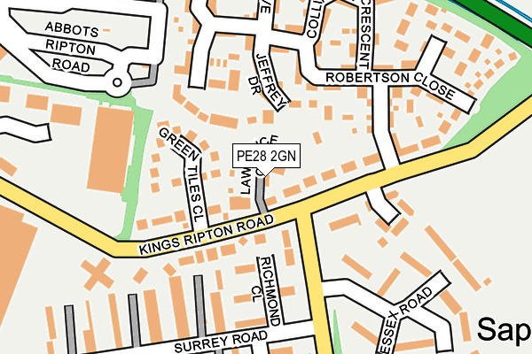 PE28 2GN map - OS OpenMap – Local (Ordnance Survey)