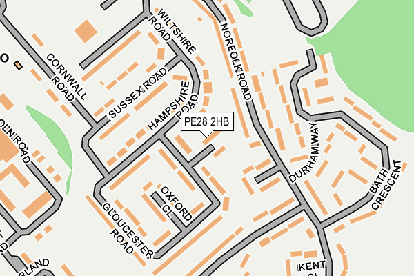 PE28 2HB map - OS OpenMap – Local (Ordnance Survey)
