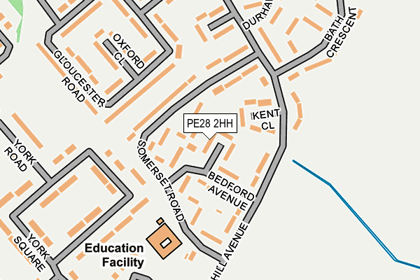 PE28 2HH map - OS OpenMap – Local (Ordnance Survey)