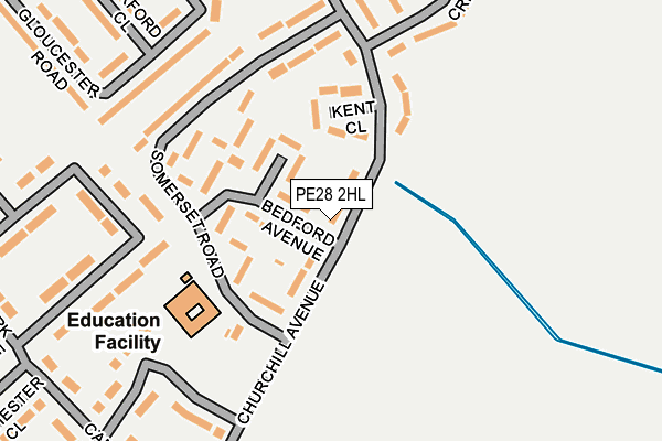 PE28 2HL map - OS OpenMap – Local (Ordnance Survey)