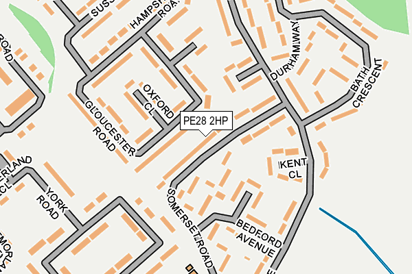 PE28 2HP map - OS OpenMap – Local (Ordnance Survey)