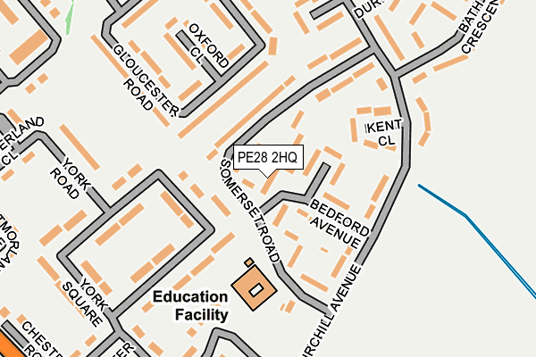 PE28 2HQ map - OS OpenMap – Local (Ordnance Survey)