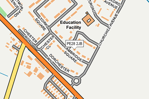 PE28 2JB map - OS OpenMap – Local (Ordnance Survey)