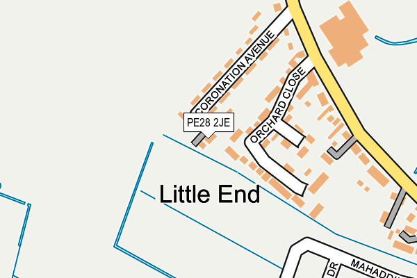 PE28 2JE map - OS OpenMap – Local (Ordnance Survey)