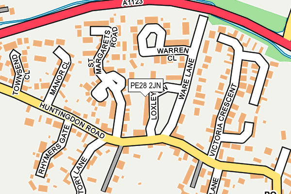 PE28 2JN map - OS OpenMap – Local (Ordnance Survey)