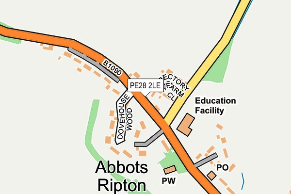 PE28 2LE map - OS OpenMap – Local (Ordnance Survey)