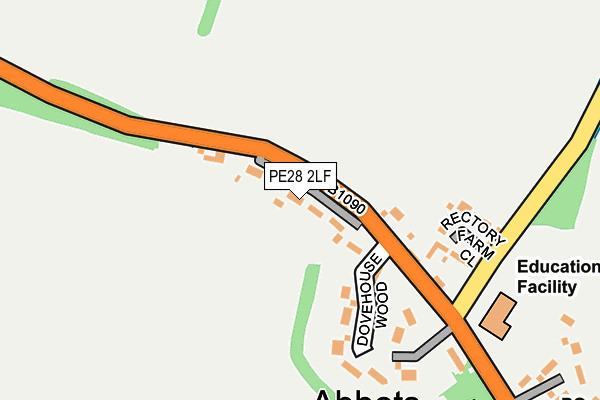 PE28 2LF map - OS OpenMap – Local (Ordnance Survey)