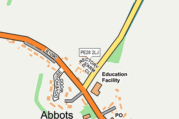 PE28 2LJ map - OS OpenMap – Local (Ordnance Survey)