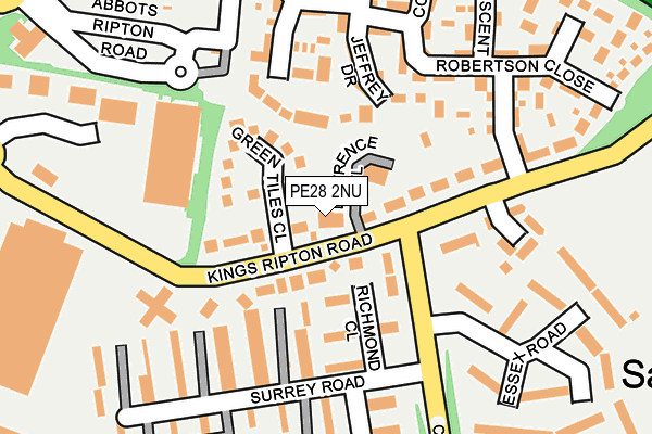 PE28 2NU map - OS OpenMap – Local (Ordnance Survey)