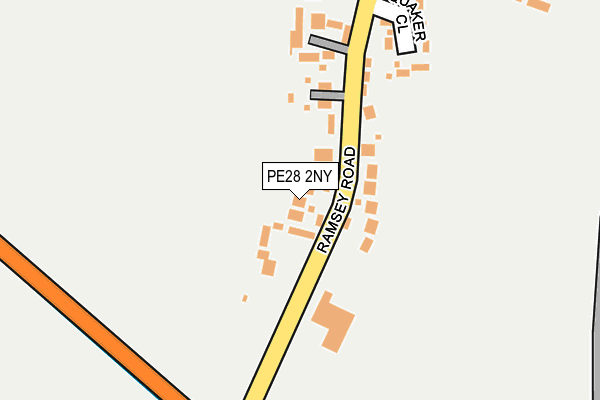 PE28 2NY map - OS OpenMap – Local (Ordnance Survey)