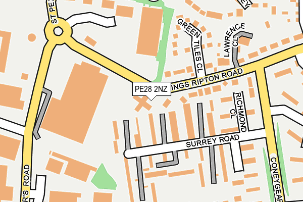 PE28 2NZ map - OS OpenMap – Local (Ordnance Survey)