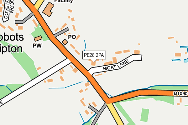 PE28 2PA map - OS OpenMap – Local (Ordnance Survey)