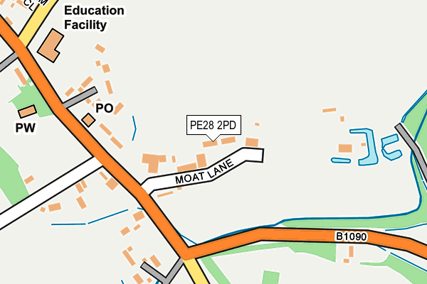 PE28 2PD map - OS OpenMap – Local (Ordnance Survey)