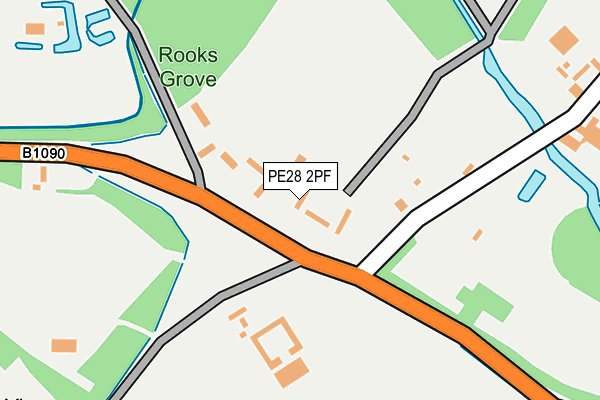 PE28 2PF map - OS OpenMap – Local (Ordnance Survey)