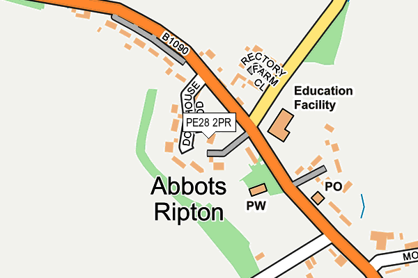 PE28 2PR map - OS OpenMap – Local (Ordnance Survey)