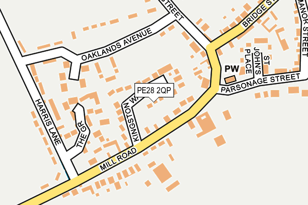 PE28 2QP map - OS OpenMap – Local (Ordnance Survey)
