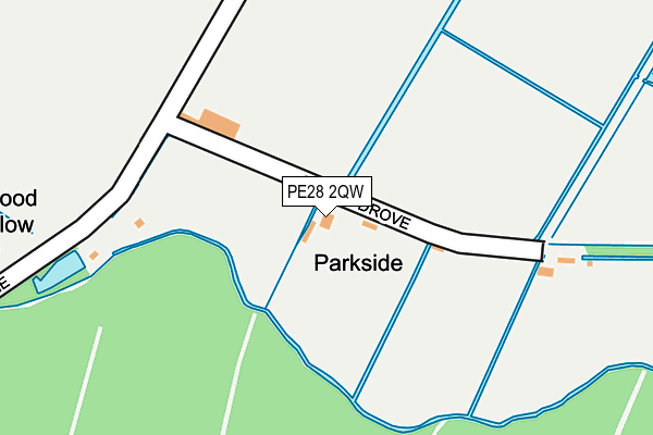 PE28 2QW map - OS OpenMap – Local (Ordnance Survey)