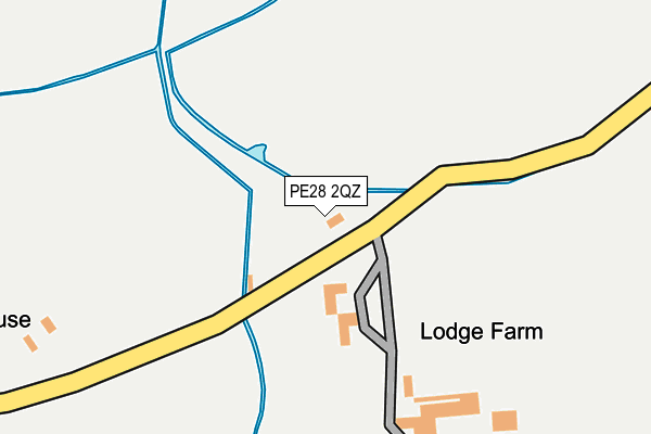 PE28 2QZ map - OS OpenMap – Local (Ordnance Survey)