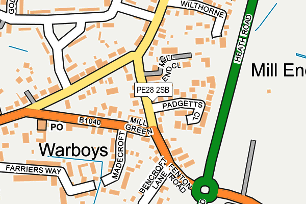 PE28 2SB map - OS OpenMap – Local (Ordnance Survey)