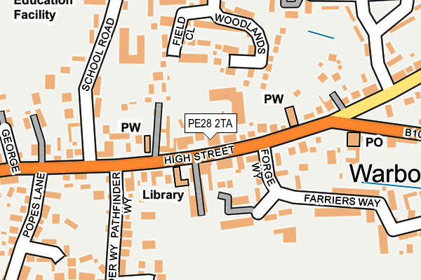 PE28 2TA map - OS OpenMap – Local (Ordnance Survey)