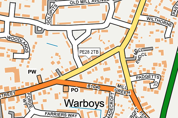 PE28 2TB map - OS OpenMap – Local (Ordnance Survey)